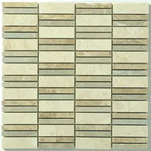 Voyage Linear Mosaic Marble Honed Mosaic Tile