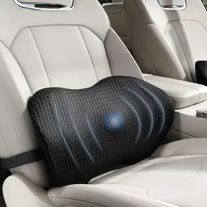 Support Pillow for ,   Cushion with Strap, Memory  Lower  Support Cushion for Driving,  Pillow for , for Office Chair, Long Sitting (Black 4D Mesh)