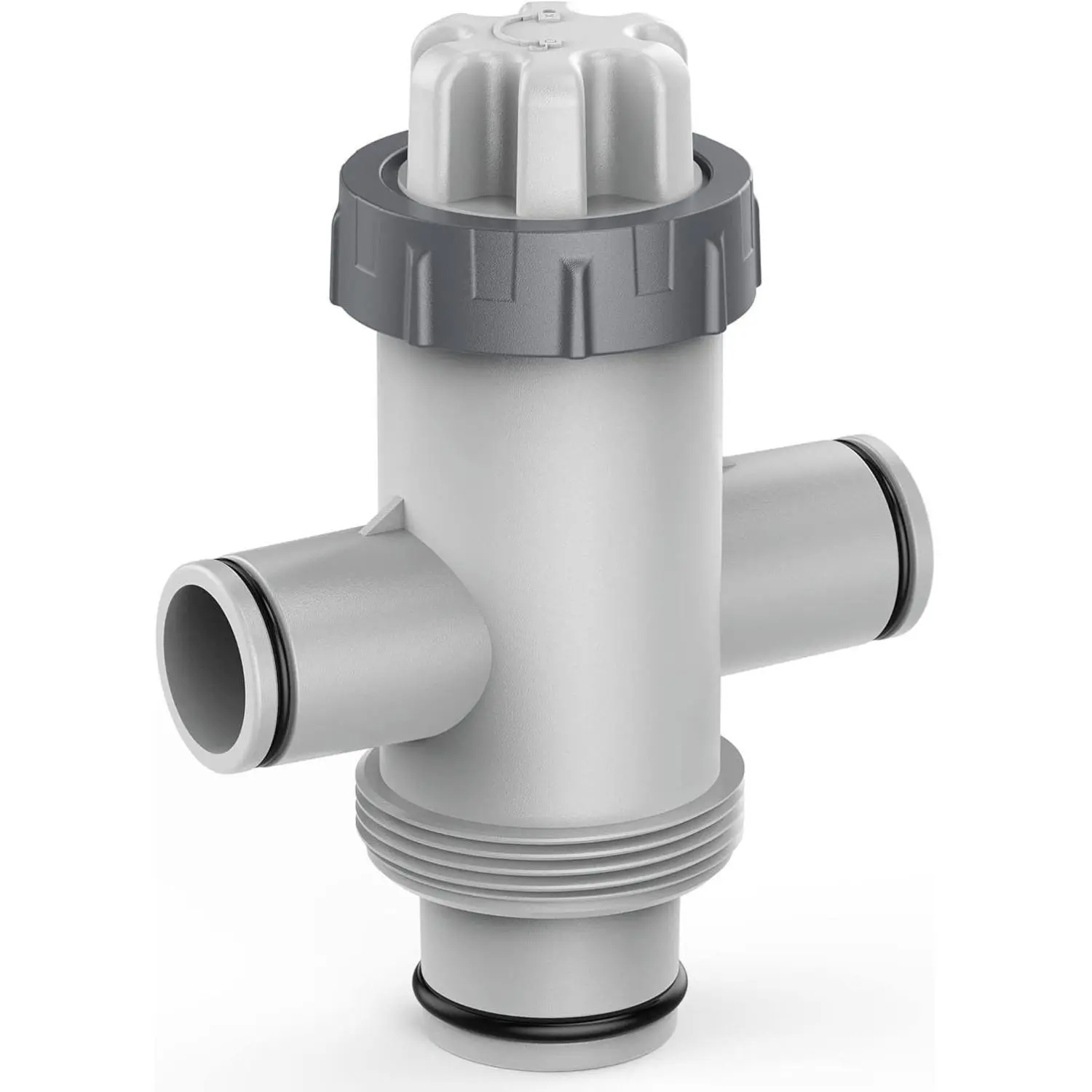 Dual Split Hose Plunger Valve – Pool Fittings Shut-Off Valve with Dual Inlets for Above Ground Pool Parts Replacement