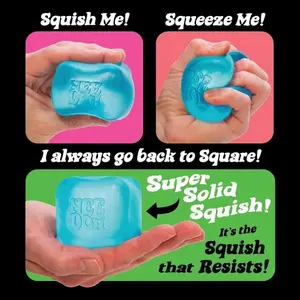 Cube Nice Cube Sensory Toy With A Super Solid Squish - Always Returns To Its Square Shape - Colors May Vary Limited Edition