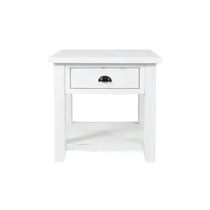 Artisan's Craft Rustic Farmhouse Distressed Acacia End Table