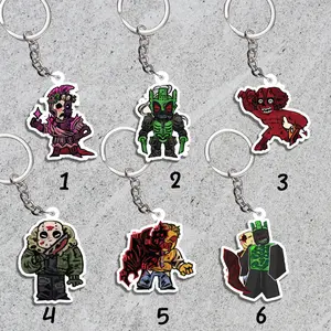 Forsaken keychain  Video Game Gift, Roblox Acrylic keychain, 1xdoe, noli, C00lkidd, slasher, Gamer Gift