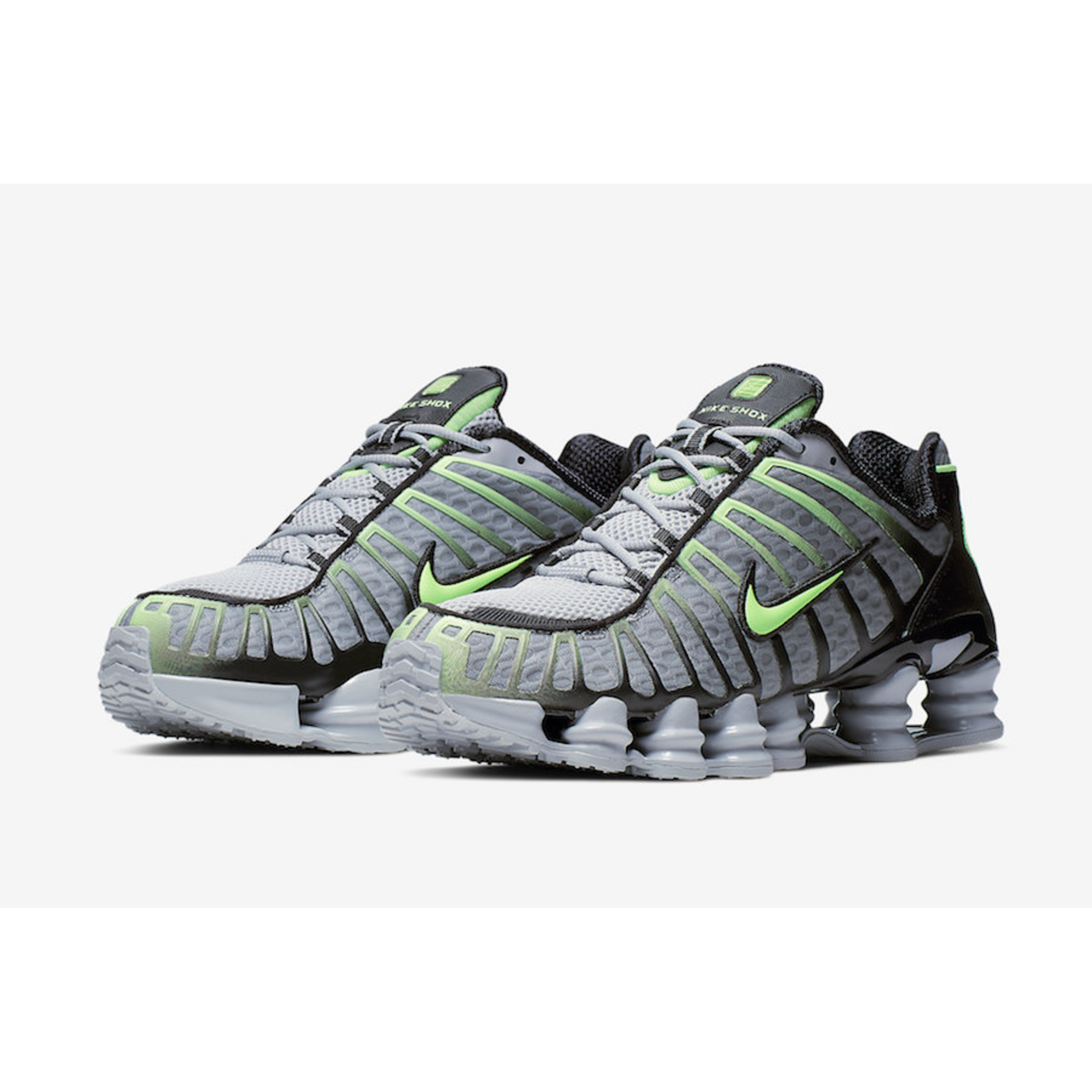 Nike Shox TL Wolf Grey Lime Blast AV3595-005 Men's Fashion Shoes New