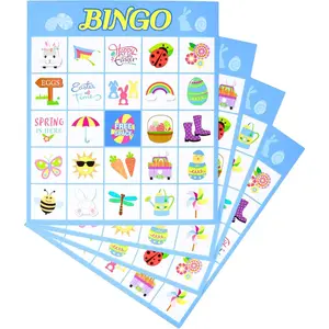 32 Player Easter Bingo Set with Bonus Pin The Nose on The Bunny Game