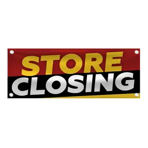 Store Closing Banner | Business Liquidation Sale Sign | Grand Finale Retail Signage | Going Out of Business Storefront - 48"x18" Vinyl Banners - 4 Corner Grommets - BAN0035
