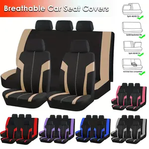 Universal Fit Car Seat Covers, 100% Breathable Airbag Compatible Car Seat Protectors, 40/60 Split Rear Bench Seat for Nissan /Honda /Civic /CRV /Hrv /Kia /Sorento /Toyota /Corolla /4Runner /Camry /Hyundai