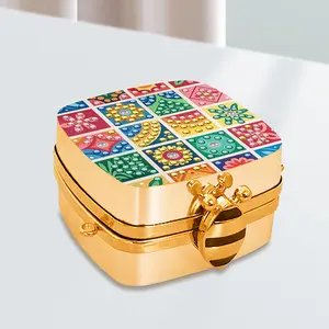 Sunflower Diamond Painting Mirror Bag Diamond Painting Mirror Organizer Box Mini DIY Diamond Art Makeup Bag for Earrings Necklace Rings
