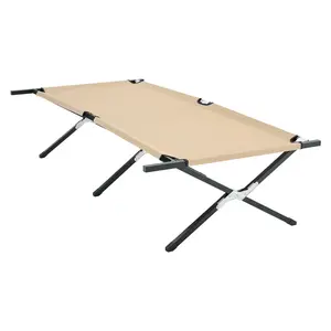 Collapsible Camping Cot for Adults, Portable Folding Bed for Camping, Outdoor Travel, Office Nap & Home Use, Heavy Duty Sleeping Cot for RV, Backyard, Beach & Indoor