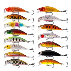 5.5cm/5g Sinking Minnow Lure Box, 15 Colors, Artificial Fluttering & Slow Sink Design, Fishing Accessories, Saltwater Freshwater Fishing Bait Set, Saltwater Fishing Lures