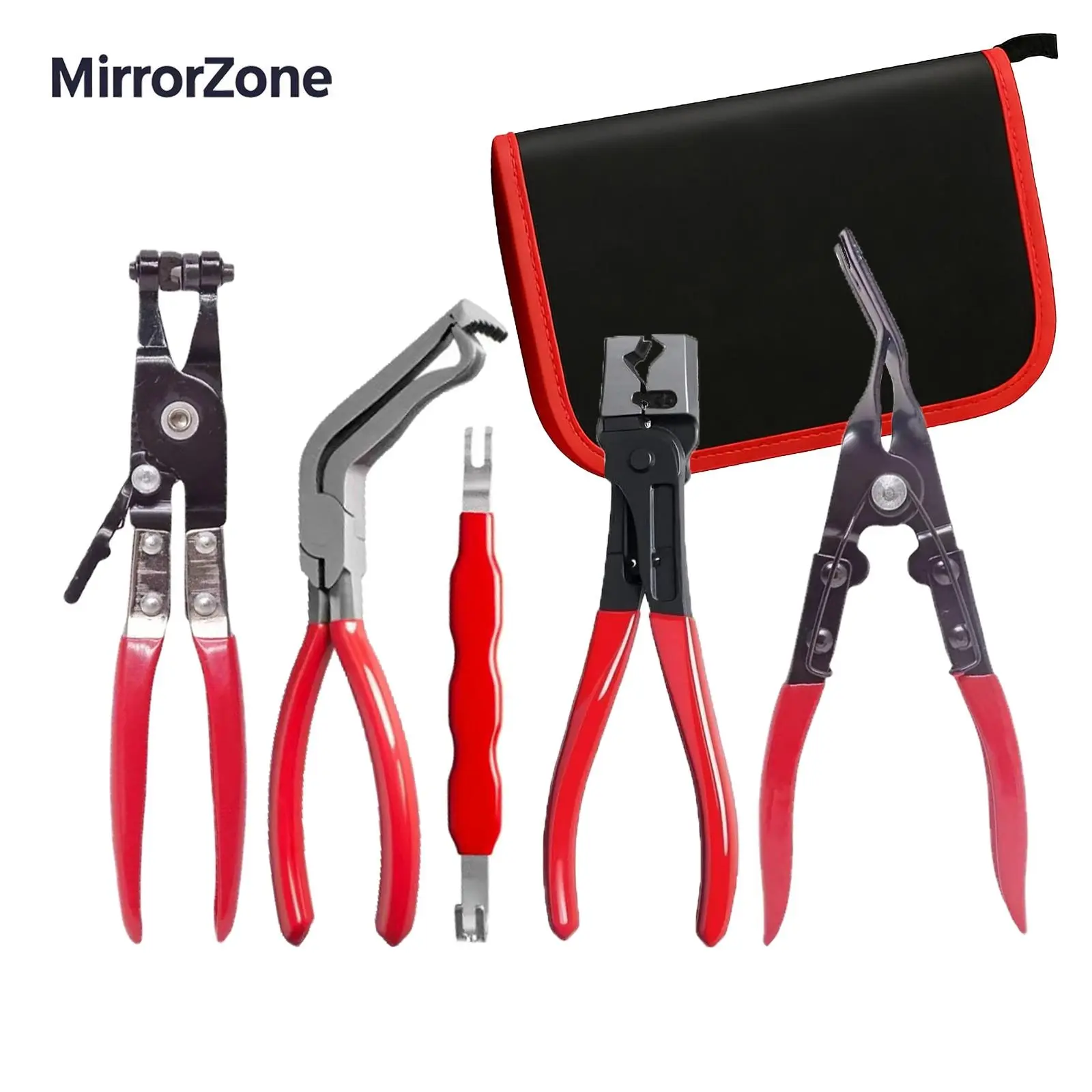 Automotive Electrical Disconnect Pliers Kit,Auto Repair Plier,High-Carbon Steel Connector Separator  60° Pliers,Hose Clamp Plier,Car Trim Clip Removal Pliers,Plug Release Tool and Wire Terminal Removal in Storage Bag.