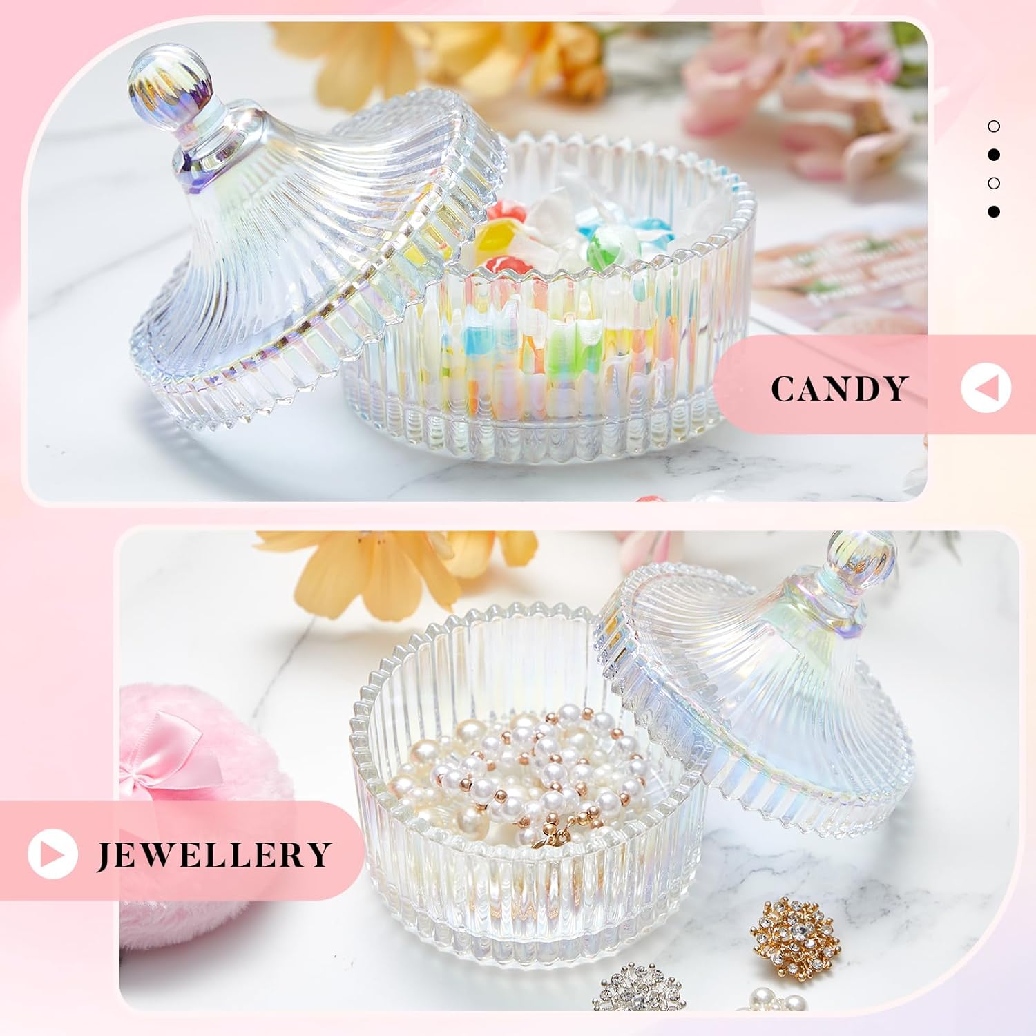 Body Powder Puff and Container, Soft Powder Puff,Glass Box for Dust Puff,Powder Puff for Body Powder,Powder Puff Wet Dry Makeup,Powder Applicator With Case for Dusting Powder Bottles Organiser Canister