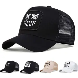 Unisex Cartoon XX Embroidered Baseball Cap Mesh Hat Outdoor Adjustable Sunscreen Leisure Hat Travel Tourism Beach Vacation