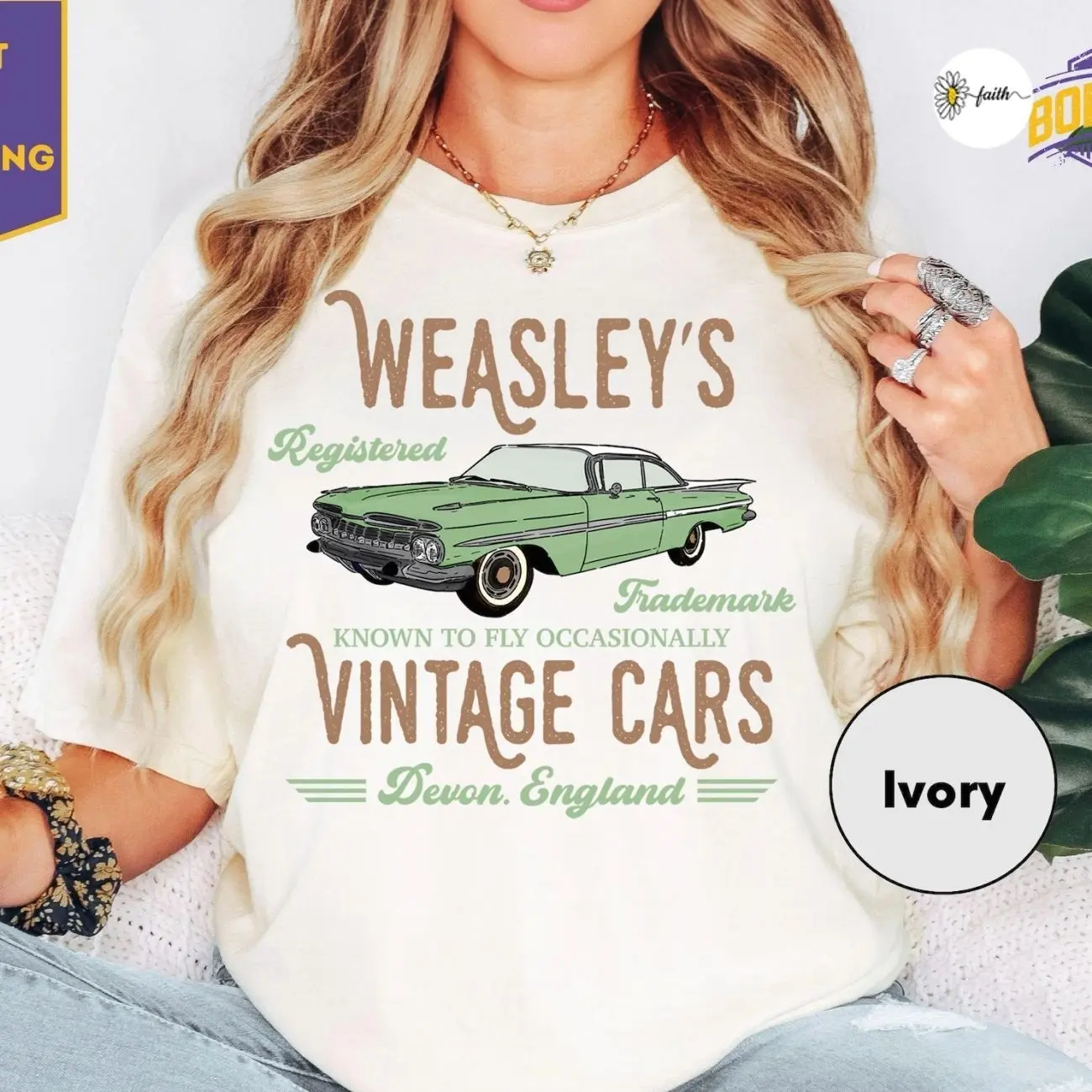 Comfort Colors® Wizard Flying Car Shirt, Vintage Flying Cars, Wizard Shirt, Weasley Shirt, Bookish Tee, Universal T-Shirt Unisex Womenswear Graphic Tops 62Z