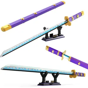 Cosplay Anime Sword Building Set, 936PCS Yamato Katana Building Blocks with Scabbard and Display Stand Model Kit, Creative Collectible Toy Gift for Adults and Kids 8+