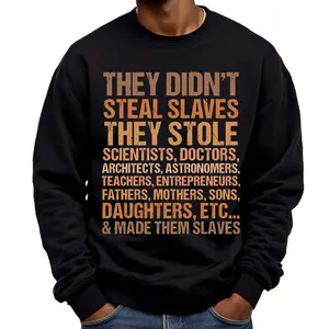Retro They Didn't Steal The Slave Black History Month Sweater, Melanin Black History Shirt, Martin Luther King Jr Day Apparel