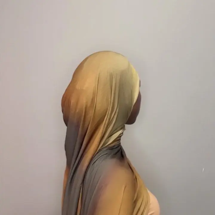 Olive - Printed Jersey Hijab Head Scarf Wrap
