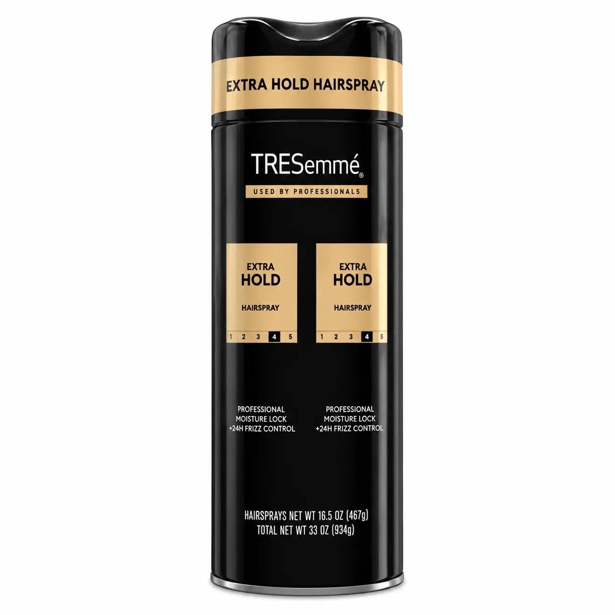 TRESemmé Extra Hold Hairspray, Moisturizing Finisher with 24HR Frizz Control for All Hair Types, Curls & Slick Back Hairstyles
