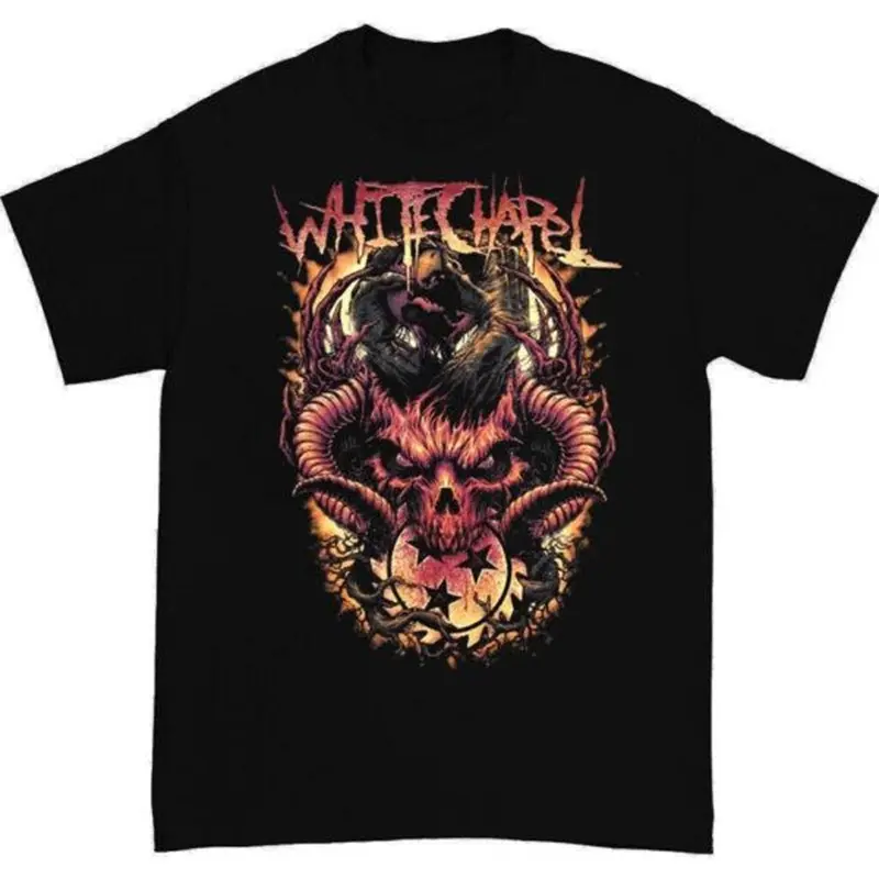 Whitechapel Band Tee The Ripper Black One Side T-Shirt Unisex Rock Band Tee