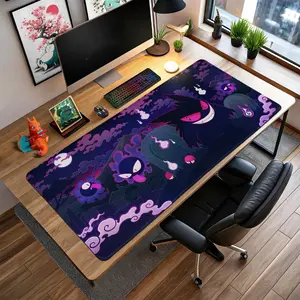 GGengarr Ghost Type Mouse Pad Haunted Desk Mat Spooky Gaming Gift