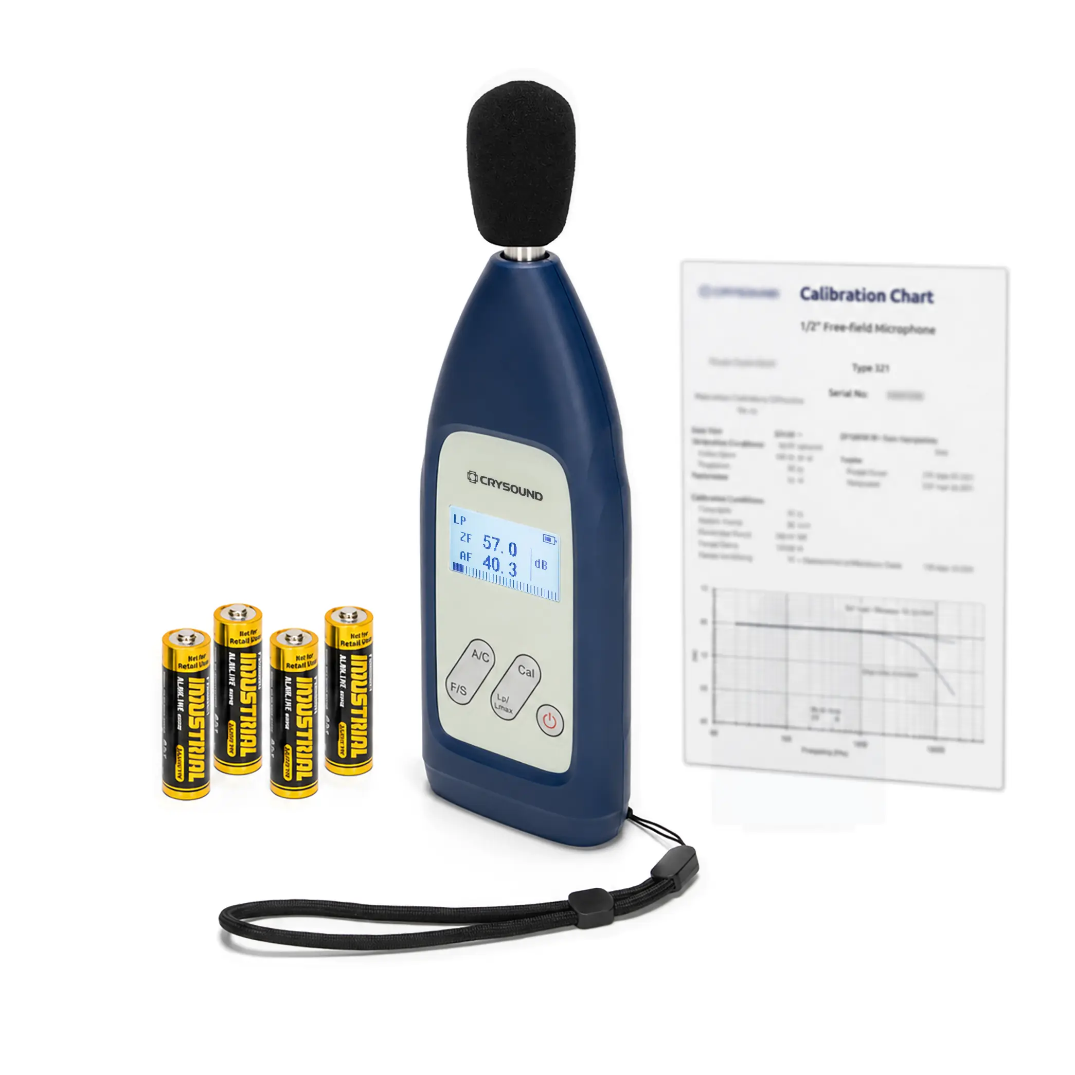 CRY2831 Class 2 Sound Level Meter, 29-138dB, Calibration Certificate | IEC 61672-1:2013 Class 2, A/C/Z Weighting, F/S Time Weighting, 20Hz-12.5kHz, Industrial Noise Measurement