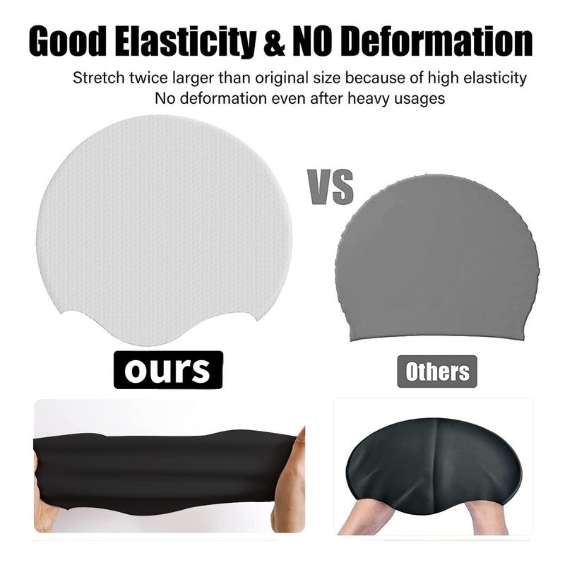 Unisex waterproof swim cap - silicone material, breathable and elastic, comfortable to wear, protects hair from chlorine and water, ideal for pools, open water and competitive swimming