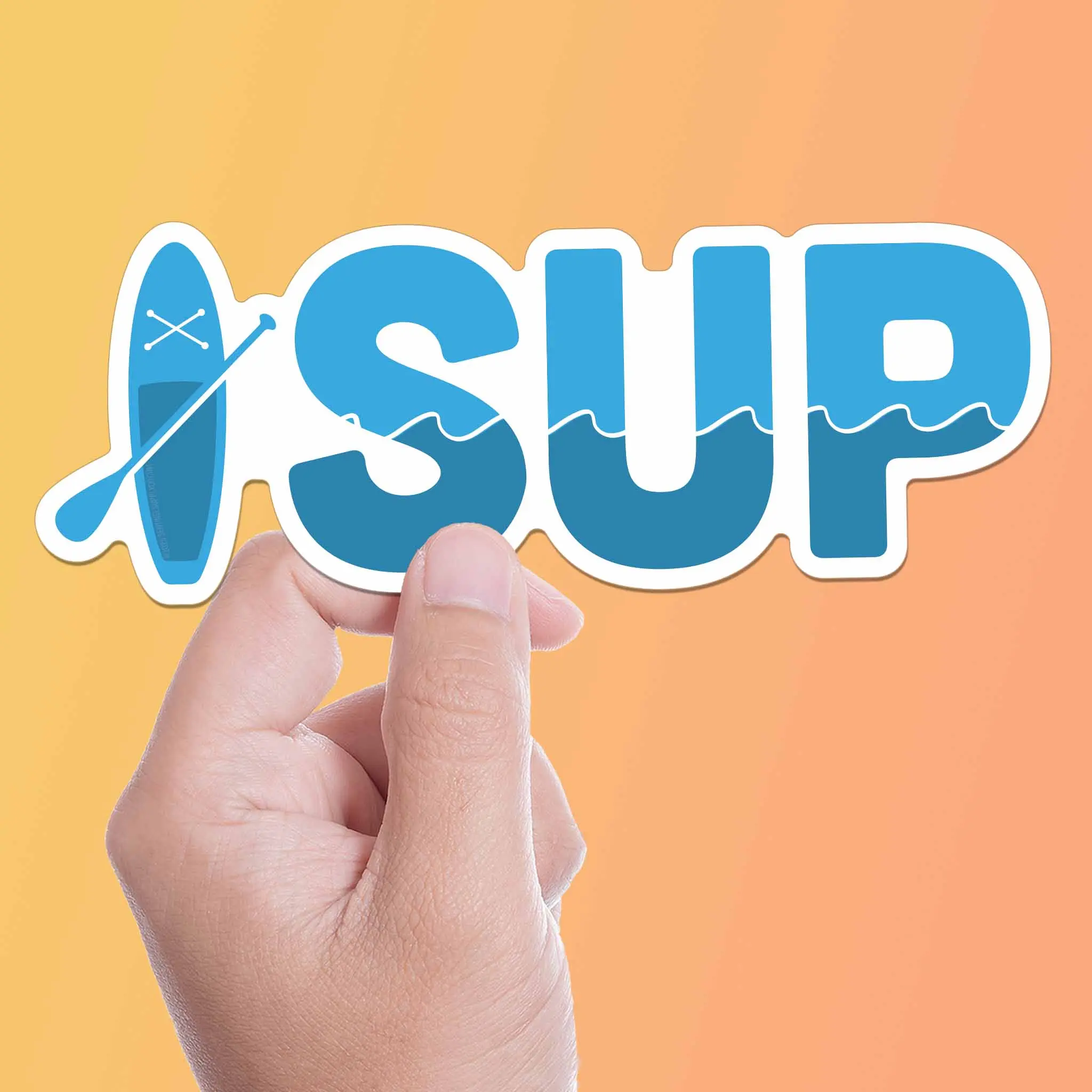 SUP Bumper Sticker - Stand Up Paddleboard Decal