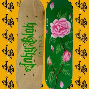 Roses smell like… custom 1of1 mini skateboard deck