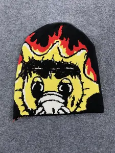 2025 Winter Warm Earmuffs Knitted Beanie Beanie Street Personality Pullover Cold Hat Autumn