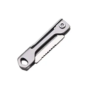 Portable Pocket Knife Mini Folding Stainless Steel Blade Keychain Multifunctional Emergency Tool for Outdoor Self-Defense Gift Use