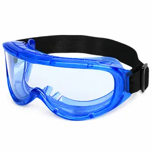 Blue Safety Goggles Protective Eyewear Adjustable Strap Dust Splash Eye Protection for Yard Work Cleaning DIY Outdoor Tasks
