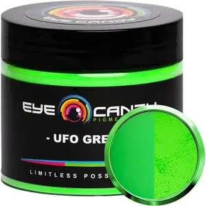 Premium Mica Powder - UFO Green (50gr) - for Epoxy Resin Soap Paint Woodworking Acrylic Pouring Bath Bombs Fishing Lures DIY Arts and Crafts Additive