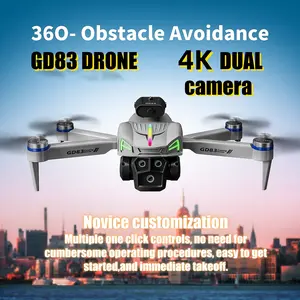 GD83 drone with 4K HD camera, remote flight, brushless motors, foldable quadcopter design, auto hover and GPS return—ultra‑durable WiFi drone for beginners and aerial photography