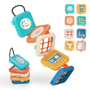 Busy Board Airplane Car Travel Toy, Toddler Travel Toys and Travel for Toddlers, Educational Busy Board with Interactive Activities Gifts for Easter, Christmas and Birthday, Preschool Busy Board, Sensory Activity Board