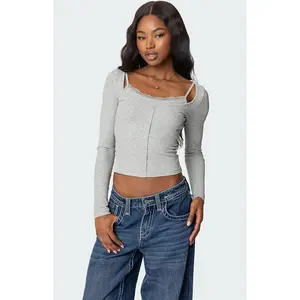 Edikted Women's Josi Layered Ribbed Top