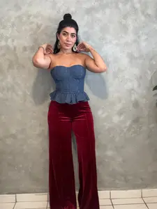 VELVET PALAZZO PANT