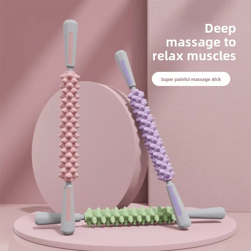 Langya Yoga Massage Stick, Non-Thinning Body Care Manual Massage Tool for Calf & Thigh Muscle Release, Finger-Operated Stress Relief Device, Finger Manual Massage Tools