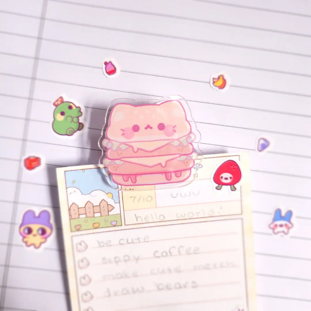 Hampurrger 2.5in Acrylic Binder Clip