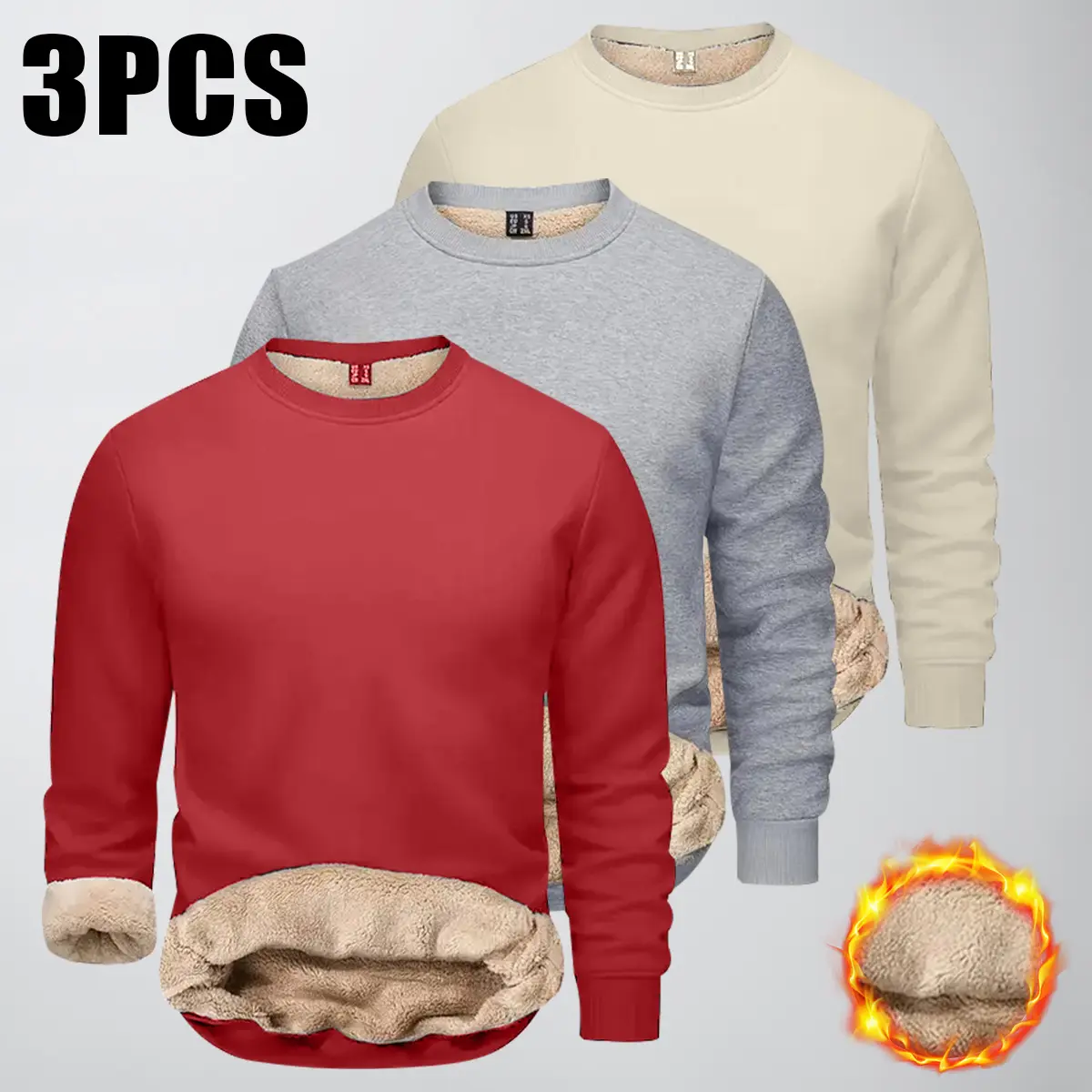 Red + Light Gray + Khaki