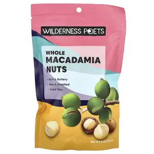 Wilderness Poets Whole Macadamia Nuts, Unsalted, 8 oz (226 g)