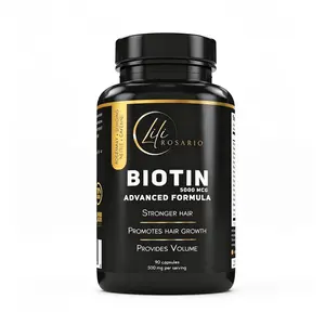 LILI ROSARIO BIOTIN 5000 MCG | ROSEMARY + STINGING NETTLE + CAYENNE | HAIR SUPPORT FORMULA | 90 CAPSULES