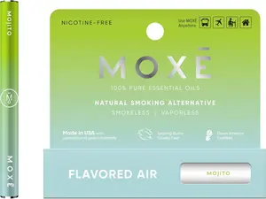 MOXE Natural Mojito Air Inhaler | Non Electric Long-Lasting Flavored Air Refreshing Support | Oral Fixation Peppermint, Lime, Bergamot & Menthol Essential Oils, Craving Relief