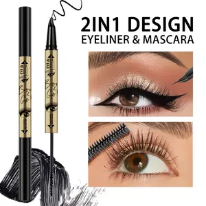 3-in-1 Eye Pen Eyeliner Brow Mascara All-in-One Eye Makeup 5 Colors Quick Finish Eyebrow & Eyeliner & Mascara Multi-Functionality