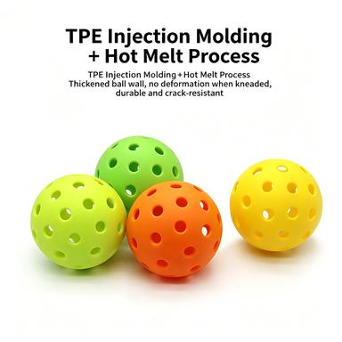 5PCS Outdoor Pickleball Balls Set, 40 Hole High Bounce Pickleballs for Beginners & Pros, Durable TPE Training Balls for Indoor Outdoor Court Games, Multi Color Sports Accessories for Practice & Competition