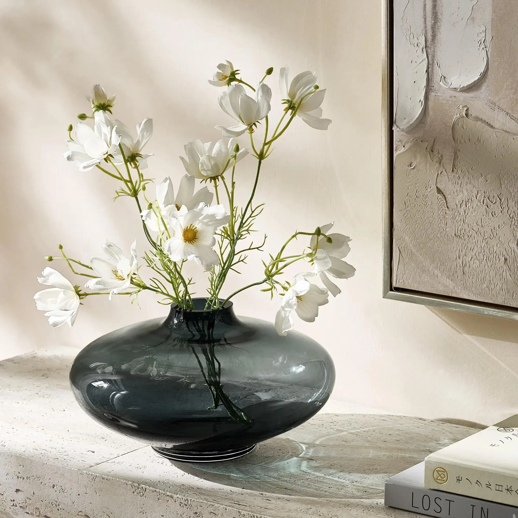 Z Gallerie Desi Decorative Luminous Standing Glass Vase - Spruce Green, Home Decor Room Accent Piece