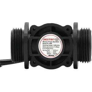 G1" Water Flow Hall Effect Sensor Switch Flow Meter Counter 1-60L/min