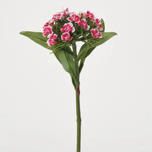 Pink Real Touch Mini Dianthus Wildflowers 12" Faux Floral Spray