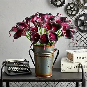 10PCS - Decorative Art Style Artificial Horseshoe Lotus - Plastic Bouquet, Suitable for Wedding, Personal, Home Decoration - Festival Flower Arrangement, Realistic, Maintenance Free Decorations