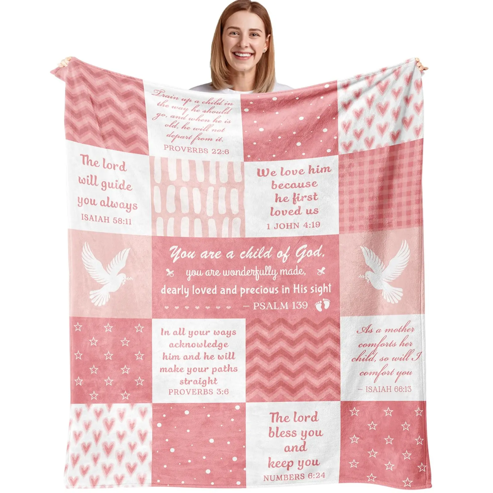 1PC baptism gifts for girls, Christian gift blankets, baptism decorative blankets, baptism gifts for boys, baptism gifts for girls, baptism gifts, Soft Cozy Blanket, Warm Nap Blanket, Cozy Throw Blanket