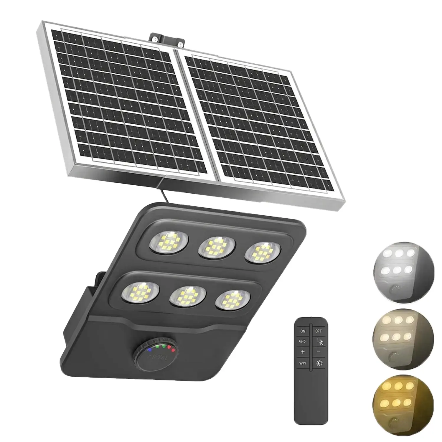 10000W Solar Powered Outdoor Flood Lights, Zero Electricity Cost, 18000mAh Battery 16-24H Working, 4 Smart Modes Remote Control Motion Sensor Dusk to Dawn, IP67 Waterproof Easy Install, Security Lights for Yard Patio Garage-2Pack