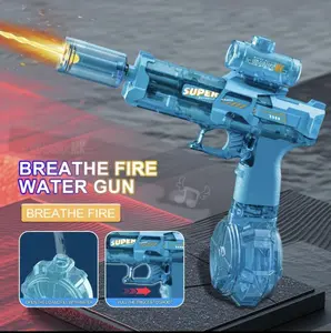 Ultimate Battle Electric Water Gun, Automatic Squirt Gun with Glowing Muzzle, 320cc High Capacity, Up to 32 FT Shooting Range, Summer Outdoor Party Toy, Fun for Kids & Adults, Summervibes